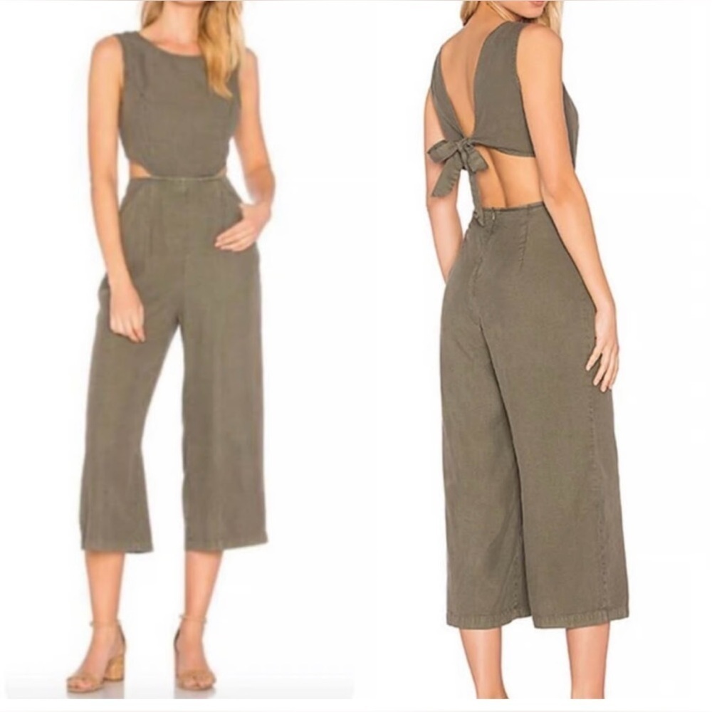 Avec Les Filles Green Sleeveless Jumpsuit size 8